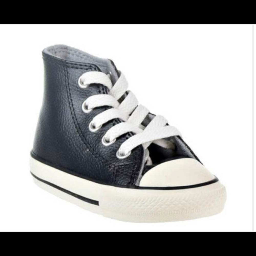 Converse Chuck Taylor All Star Hi Toddler's Shoes Black/Egret/Egret 754401c - Picture 3 of 16